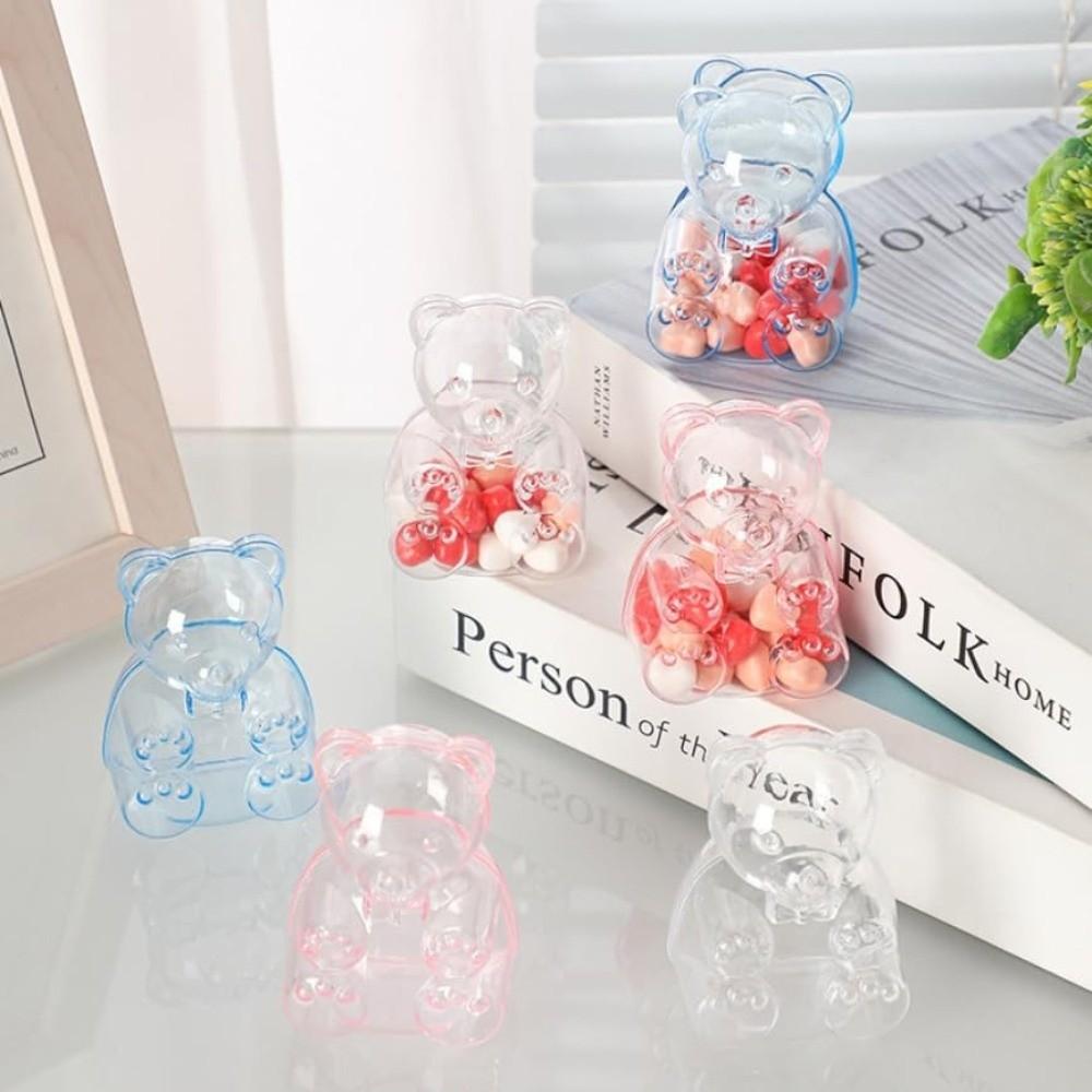 12PCS Large Gummy Bear Container Reusable Candy Storage Container Plastic Candy Boxes Clear Giant Gummy Bear Storage Jar