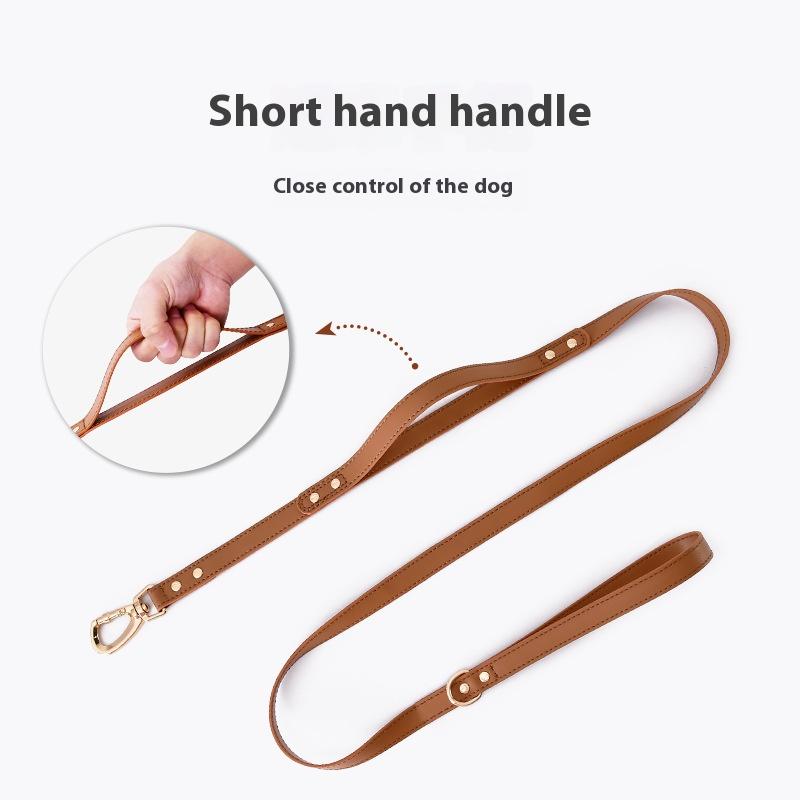 Loudik Vodotěsný Kožený Hrudní Postroj pro Psa Sada Vodítka pro Psa Univerzální Potřeby pro Domácí Mazlíčky pro Malé a Střední Psy