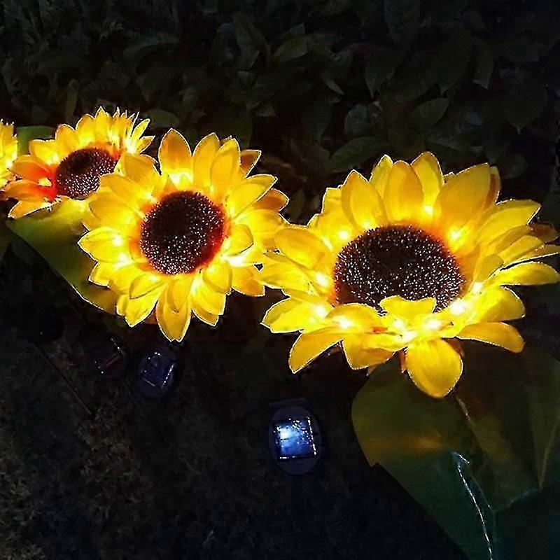 Led Solar Sunflower Flower Light Outdoor Waterproof Garden Decoration Light for Garden Lawn Decorat