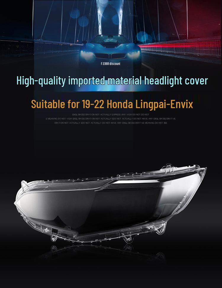Fits 19-22 Honda Crider/Envix Headlight Lens Cover/Shell/Mask