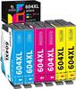 Compatible Ink Cartridge - Epson - 604XL - Pack of 6 - Multicolor - High Capacity