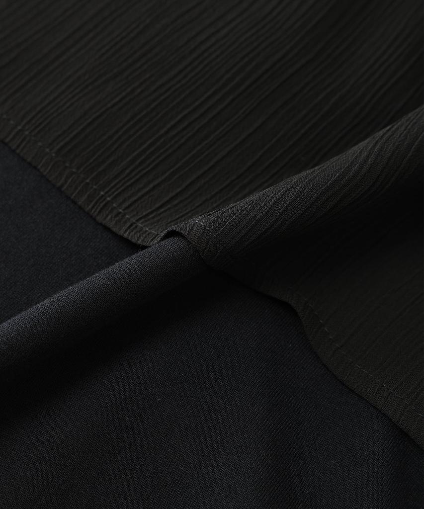 AC by Alpha Cubic Sheer Tuck Tunic Black Women's Top, 351651,