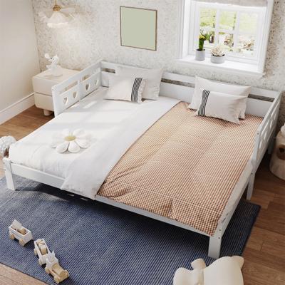 Sofa Bed Solid Structure Easy To Assemble High Durability Retractable Design No Mattress Sleeping Long Lasting Sturdy Daybed Frame Expandable Bed Home