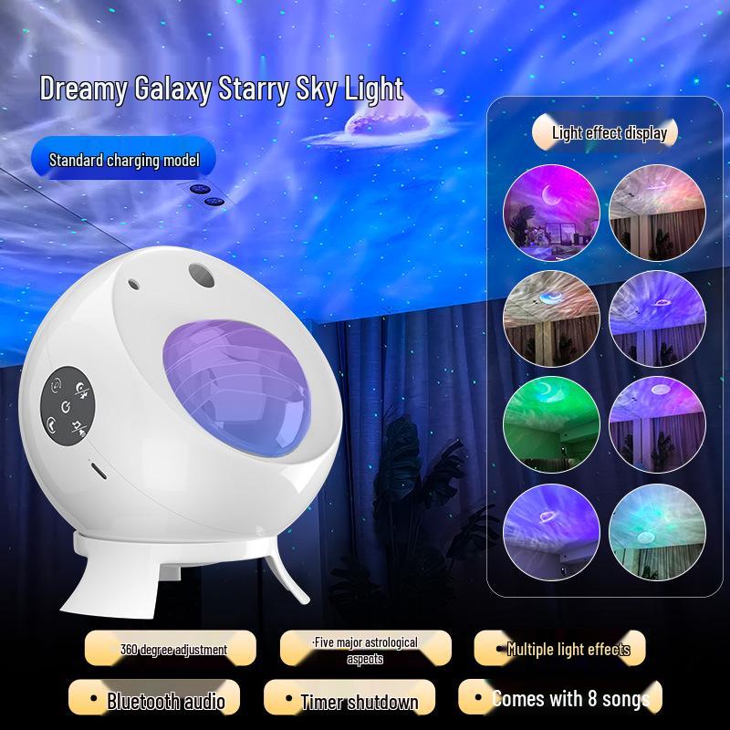 Starry Sky Bluetooth Speaker & Projector: USB Atmosphere Light for Bedroom, Music, Birthday & Holiday Gifts.