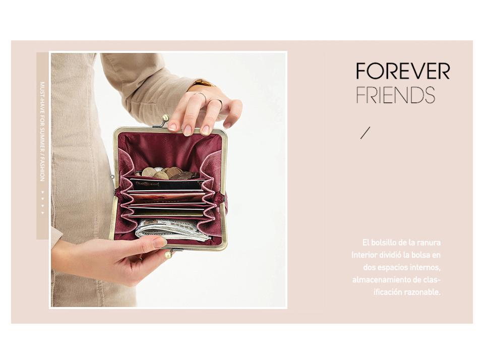 Black Angel Women's Wallet - Top Grain Cowhide, Embroidered, Genuine Leather, Iron Hinge, Multifunctional Compartments, Small & Casual.