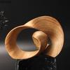 Imitation Wood Sculpture Ribbon Ornaments Desk Decoration Twisted Ring Creative Geometric Resin Sculpture Room Aesthetic Decor