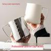 Stainless Steel Wax & Milk Frothing Cup with Scale and Spout for Latte Art and Coffee Brewing