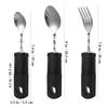 3 Pcs Disability Dining Aids Elderly Utensils Weighted Silverware Adaptive Tableware for Rubber Disabled Cutlery The