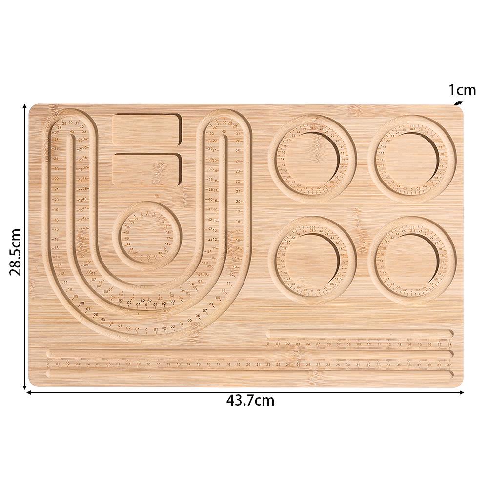 Solid Wood Necklace & Bracelet Display Tray - DIY Design, Beading, Handmade Template Holder
