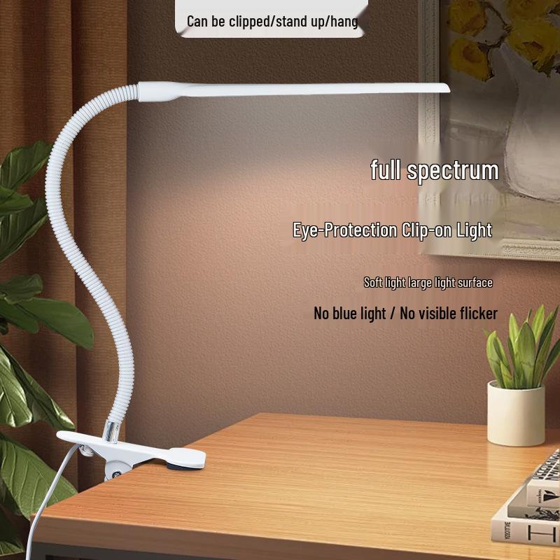 LED Clip-On Table Lamp with Eye-Protection for Dorms and Bedrooms