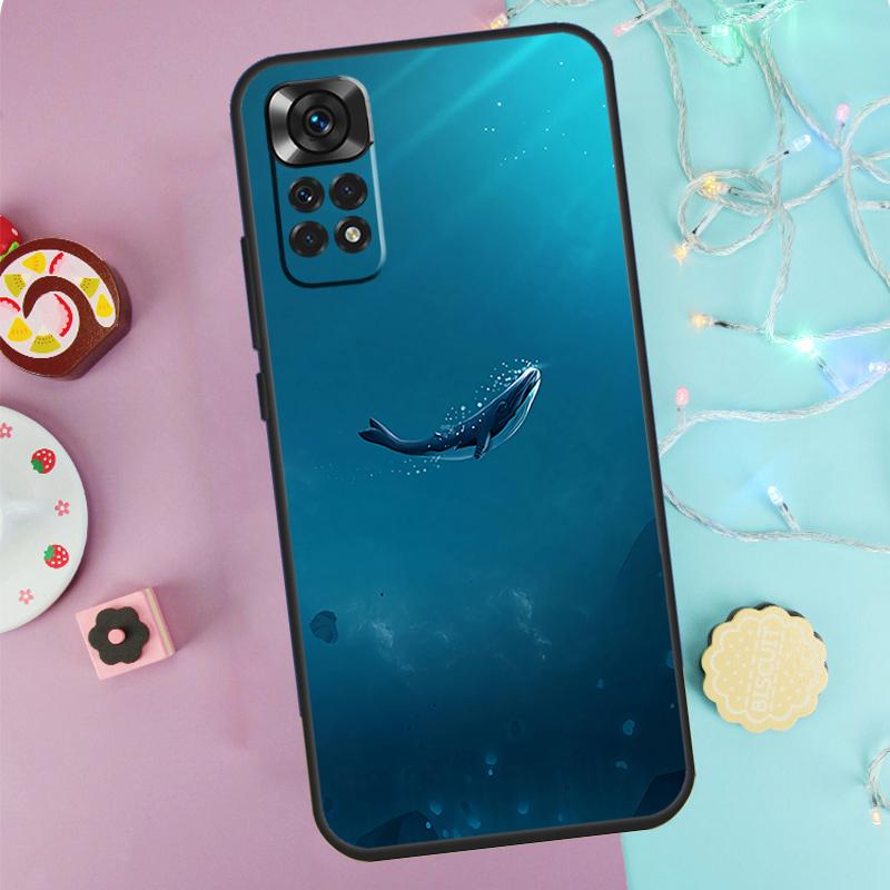 Ocean Whale Shark Swimming Case For Xiaomi Redmi Note 14 13 9 10 11 12 Pro 9S 10S 11S 12S Redmi 13C 10C 12C 14C Cover