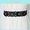 Stylish And Simple Elastic Waist Belt For Women With Floral Rhinestone Details