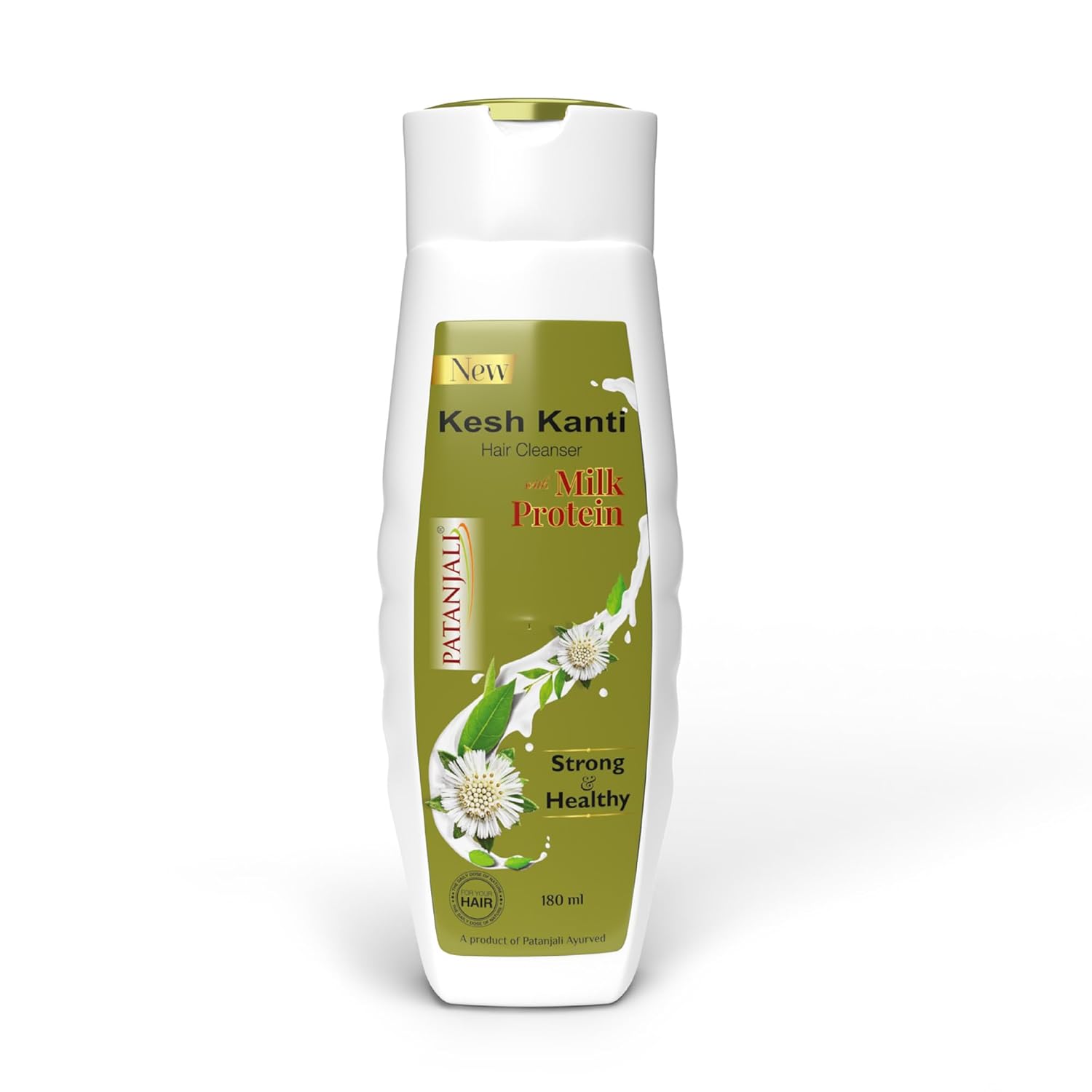 Patanjali Kesh Kanti Milk Protein Hair Cleanser Shampoo 180ml Nourishing Strong Healthy Hair