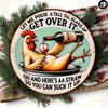 CluckOvercomePro™ Fun Chicken Coop Wall Art Durable Metal Tin Sign Decor for Home Kitchen Office Bar Halloween Gift