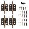 Decorative Antique Bronze Hinges with 6 Holes for Jewelry Boxes and Cabinets Iron Hardware for Various Applications