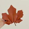 Sophisticated Maple Leaf Hair Clip Luxurious Leather Hairclip Antiskid Hairpin Natural Styles Hair Accessory