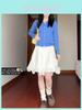 Polyester Pleated White A Line Short Skirt For Summer Office Wear