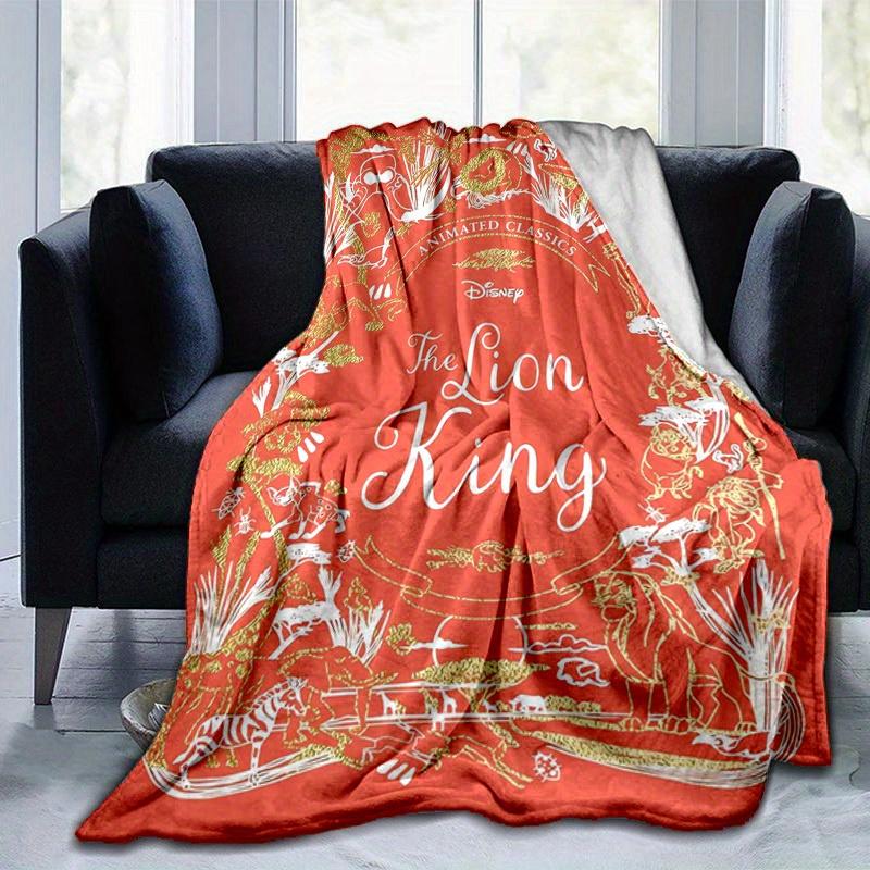1pc, Cozy Lion King Home Decor Blanket: A Perfect Gift for Your Bedroom, Living Room, or Outdoor, Soft Flannel Throw Blanket, Couches