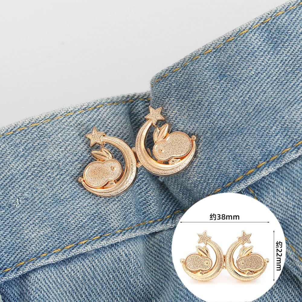 Waist Tightener Buckle Reducer for Loose Pants Removable Adjustable Jeans Buttons Pin Easy Install Clothing DIY Repair Tool Kit