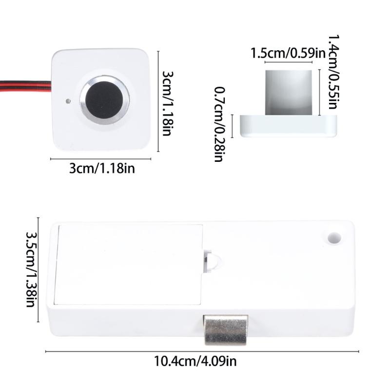 Without Key File Drawer Lock Fingerprint Cabinet Lock With Fast Biometrics Recognition Portable for Home and Office