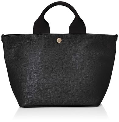 Scotch Grain Neo Leather Tote Bag Plain BREATH Black [Topkapi] Women's