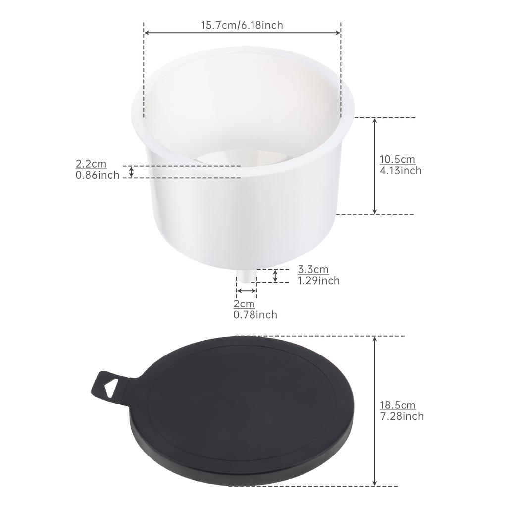 16pcs Coolant Funnel Kit Large Injection Port Anti Overflow Includes Cloth ABS Rubber Universal Fit
