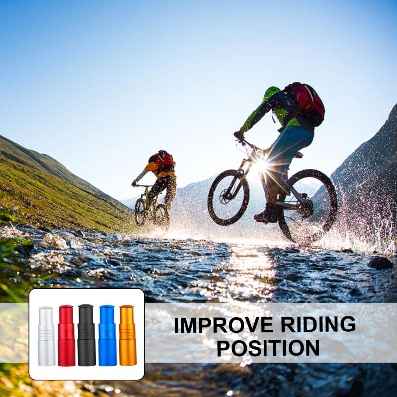 Road Bike Stem Risers Aluminum Alloy Handlebar Risers Fork Stem Extender Bicycles Handlebar Risers Head Up Adapter