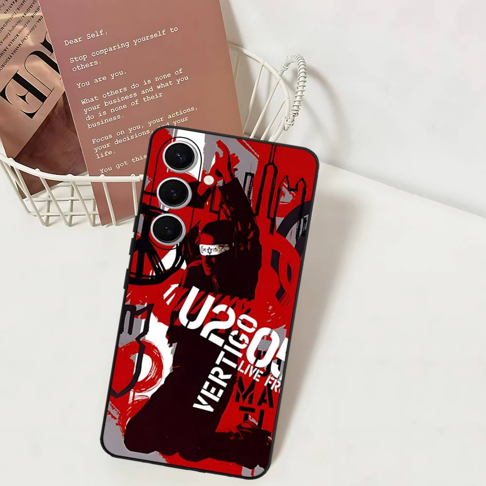 1pc Famous U-U2 Rock Band Phone Case For Samsung S 24 Fe 25 Ultra Plus 20 Lite 21 30 22 23 24 22 Ultra 5G Fundas