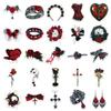 50 Sheets Rose Gothic Trendy Cartoon Style Stickers for Refrigerator & Suitcase