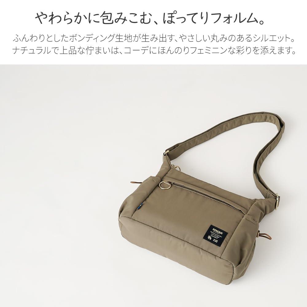 Official [moz] 3.5L Lightweight, Ultra-Lightweight, Water-Repellent Bonded Fabric Shoulder Bag, Women's, Crossbody Bag, Elk Design, ZLQK-01