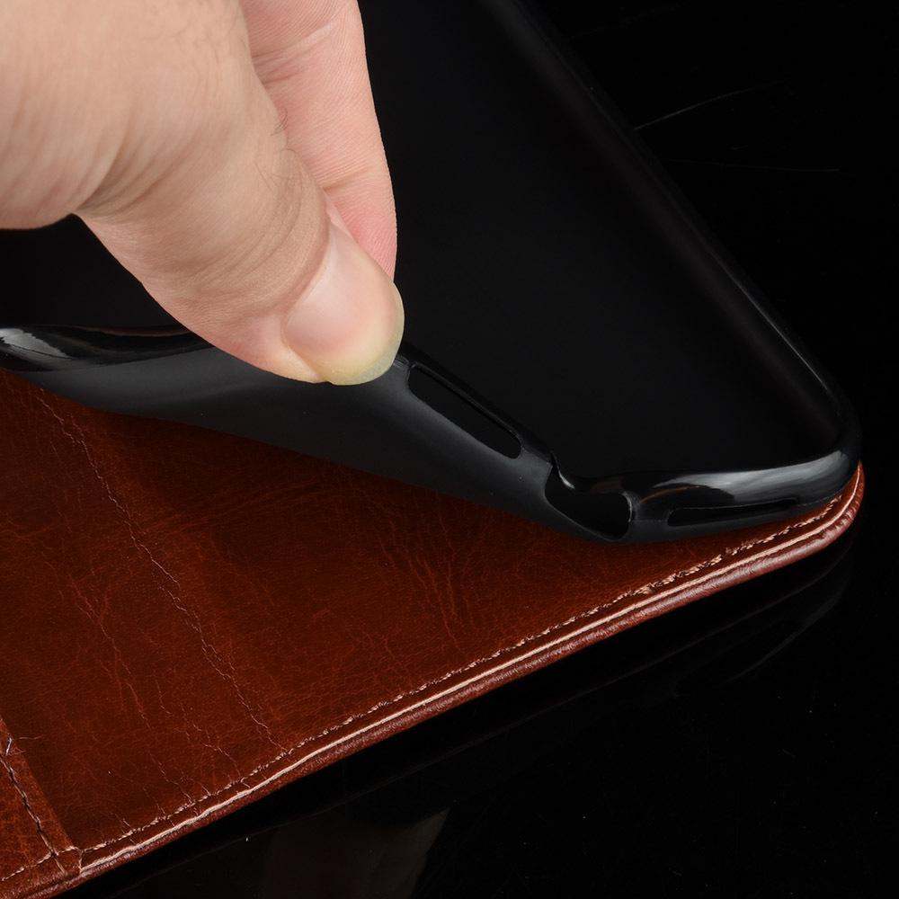 Motorola Edge Leather Flip Case with Crazy Horse Texture & Photo Frame