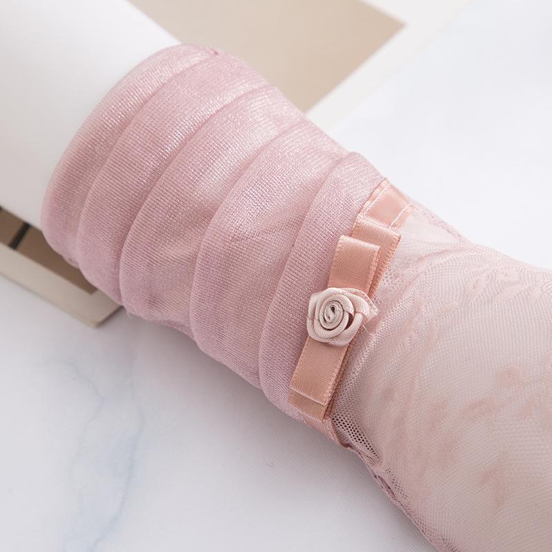 Spring and Summer Sun Protection Gloves Lace Light and Breathable Touch Screen Gloves for Women Driving Breathable Outdoor Sunshade Cycling Gloves