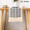High Aesthetic Tassel Table Towel Bohemian Coarse Cotton Thread Crochet Party Decoration Long Table Flag