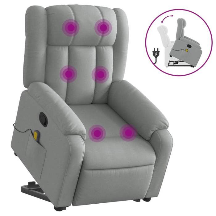 VidaXL Reclining Massage Armchair, Relaxation Chair with Backrest, Seat with Armrests, TV Armchair for Living Room 3205328