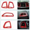 4PCS Center Console Air Condition Outlet Vent Trim for Dodge Challenger 2015+