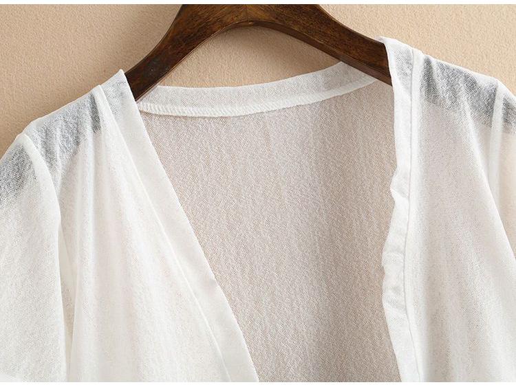 Women's Summer Chiffon Sun Protection Shawl Cardigan - Plus Size, Versatile, Lightweight, Short Style Jacket