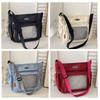 Zipper Bag Transparent Bags Cotton Doll Bag Shoulder Bag Solid Color Itabag  Small Item Bag