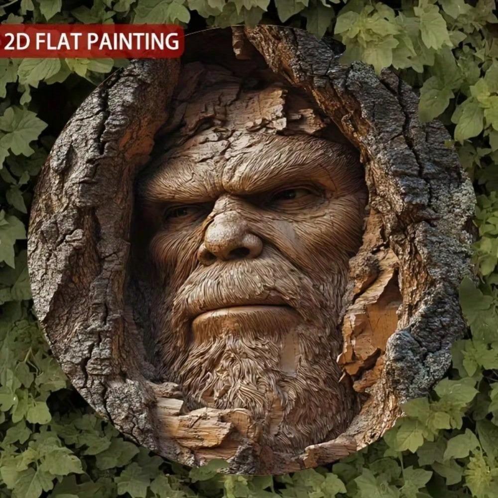 Rustic Forest Metal Wall Sign, Pre-Drilled Hole for Hanging, Durable Vintage Tin Decor for Home Garden Living Room Bedroom Kitchen Bathroom
