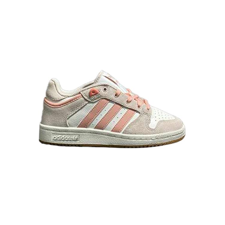 Adidas Originals Anti Slip Wear Resistant Low Top Skateboard Shoes Unisex White Pink Sneakers JI3361