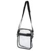 Clear Messenger Bag Stadium Approved Transparent PVC Shoulder Bag for Work Business L