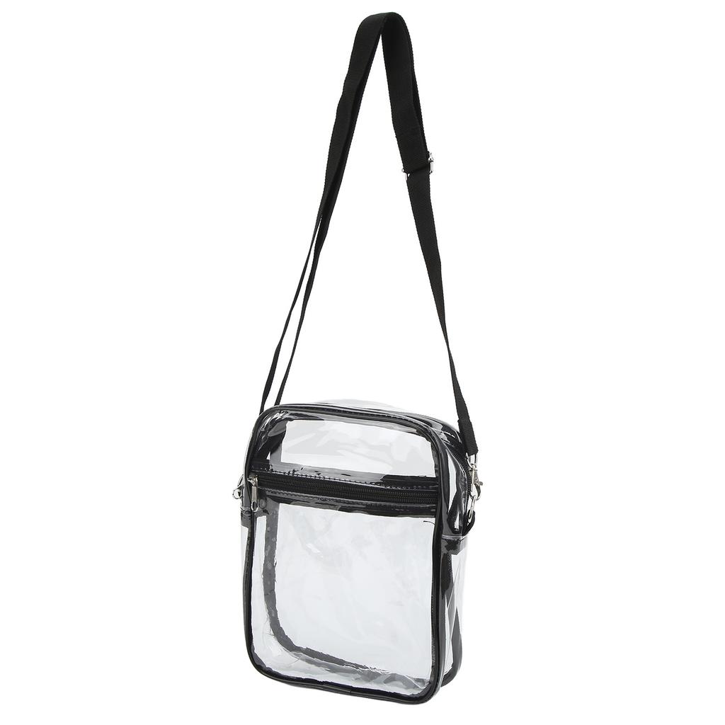 Clear Messenger Bag Stadium Approved Transparent PVC Shoulder Bag for Work Business L