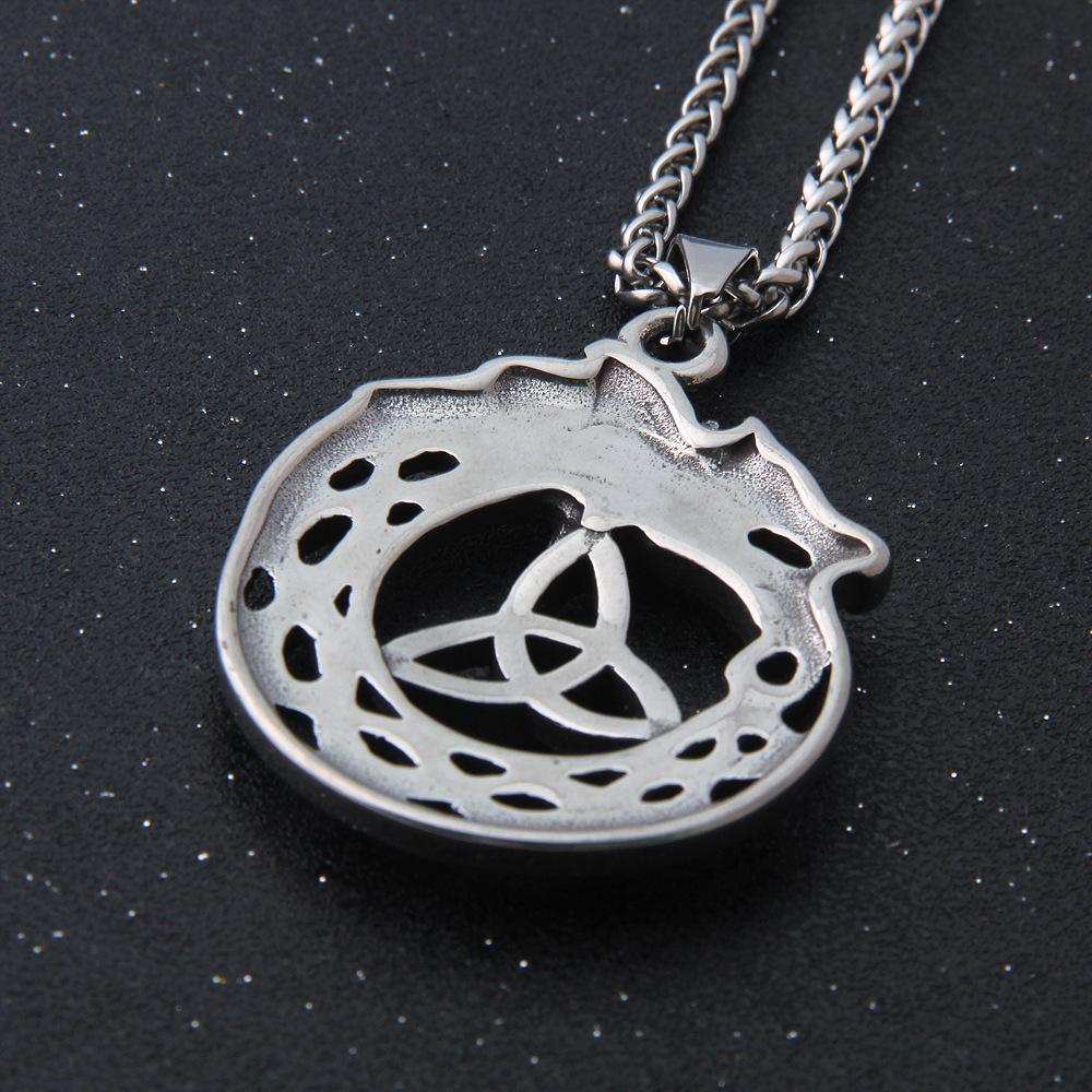 Nový prívesok z nehrdzavejúcej ocele Nordický keltský uzol Zviera Vikinský a vlčí prívesok pre mužov Amulet Šperky