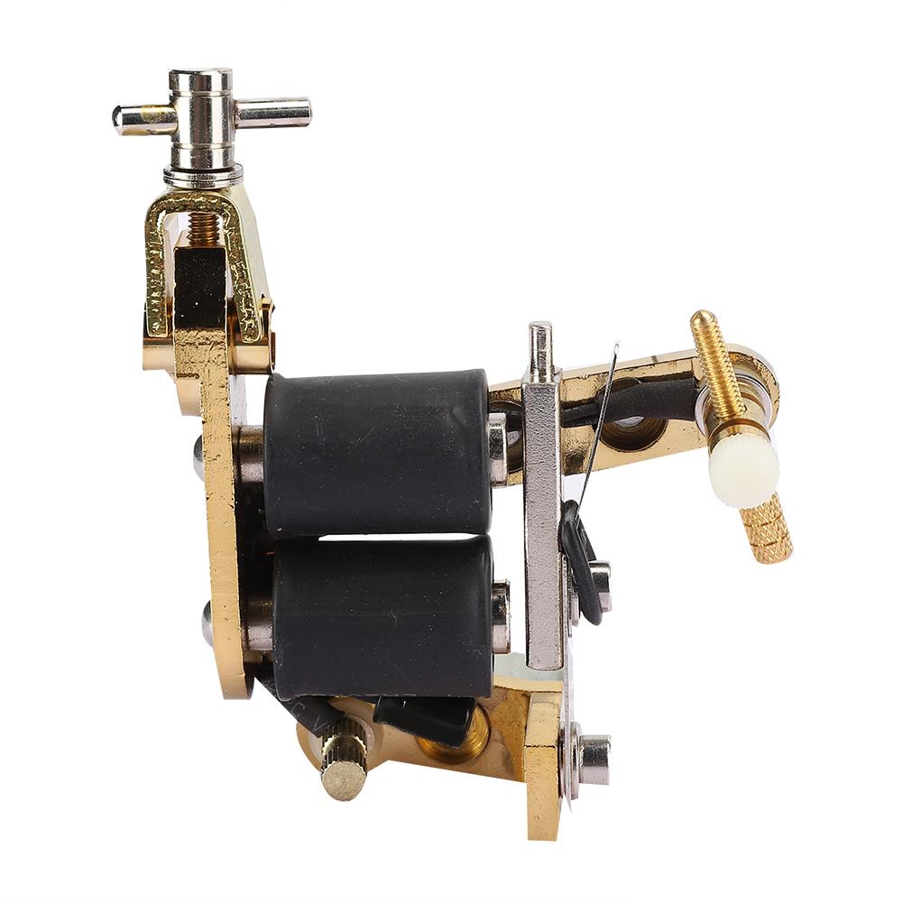 Professional Alloy Coil Tattoo Machine Strong Motor Liner Shader Tattoo MachineGold
