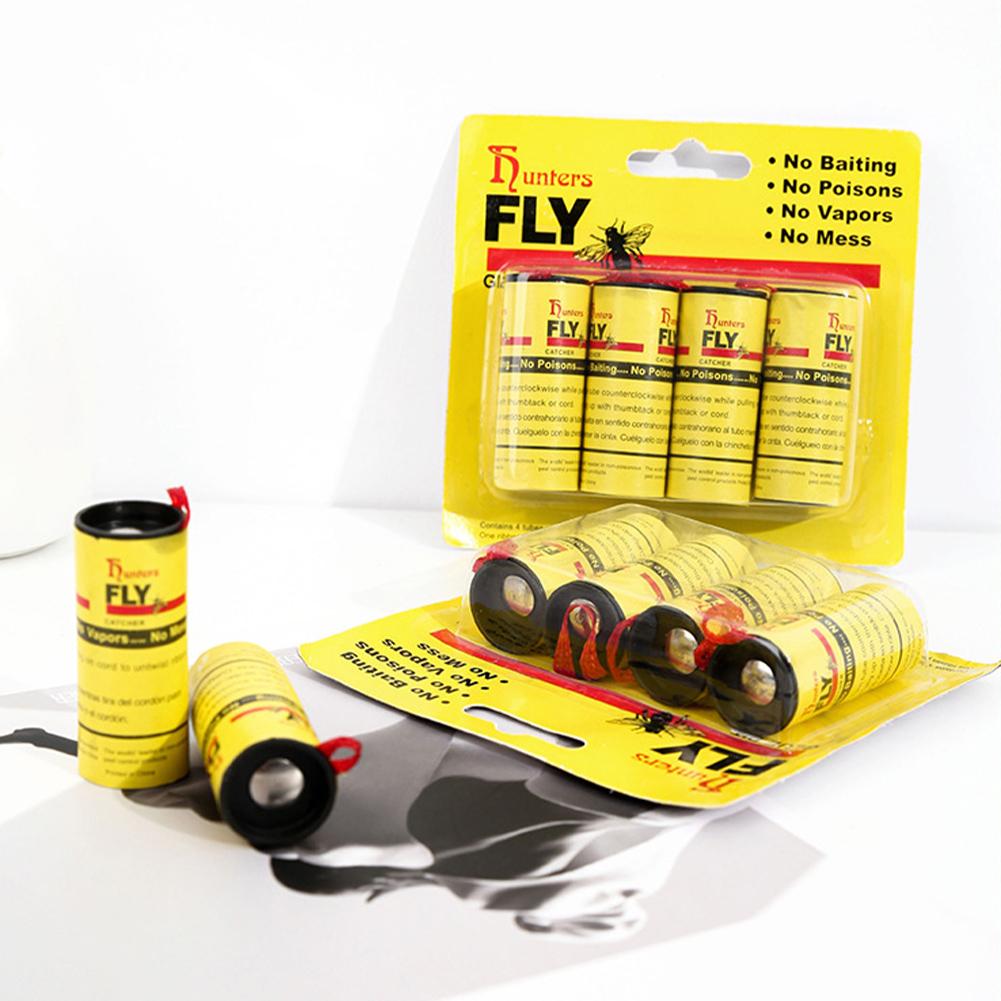 4-40Rolls Fly Sticky Paper Strong Glue Strip Flying Insect Bug Mosquitos Catcher Double Sided Flying Insect Catching Pest Contro