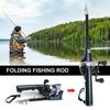 Folding Fishing Rod Ultra Short Fishing Pole Section Collapsible Fishing Pole Travel Fishing Rod Double Rocker Rods