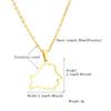 Stainless Steel Belorussia Map Pendant Necklace Belorussia Jewelry With Chain