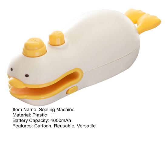 Cartoon Mini Heat Sealer for Kitchen Portable Bag Sealer with Strong Magnet Reusable Space-Saving Cute Kitchen Gadget for Chips Coffee Snacks