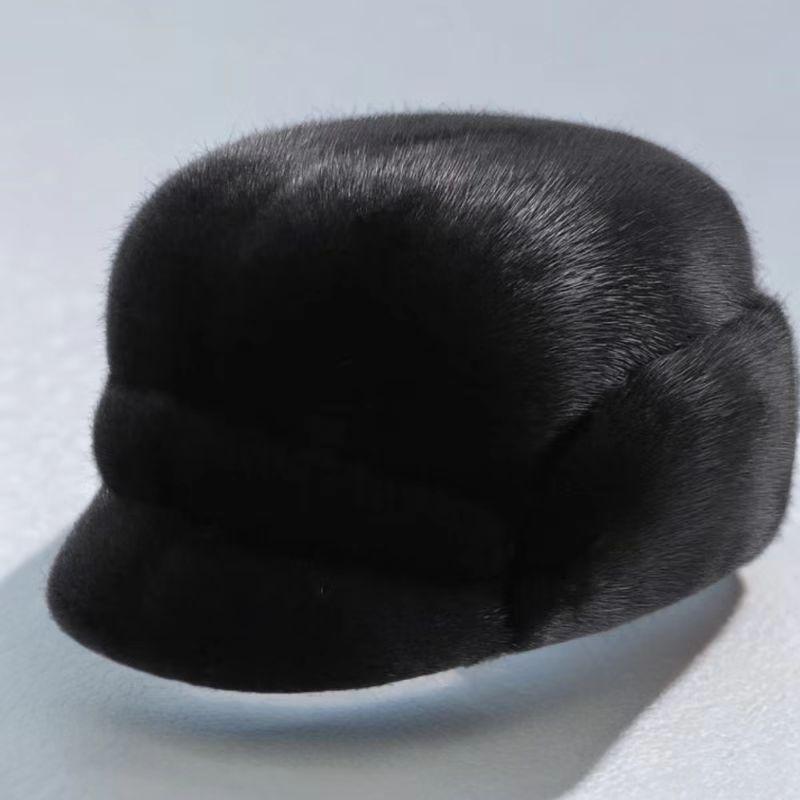 Yinxiyuan Men's Winter Mink Fur Hat - Middle-Aged and Elderly Style