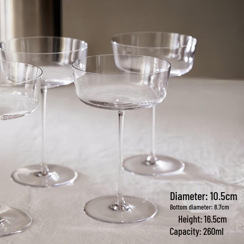 Elegant High-Stemmed Glassware Collection Butterfly Champagne Flute