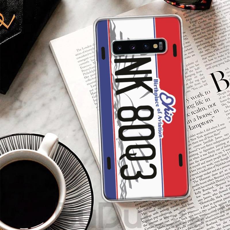 Retro License Plate Number Cover For Samsung Galaxy M12 M21 M30S M31 M32 Phone Case M51 M52 Note 20 Ultra 10 Plus 9 8 J4 J6 + J8
